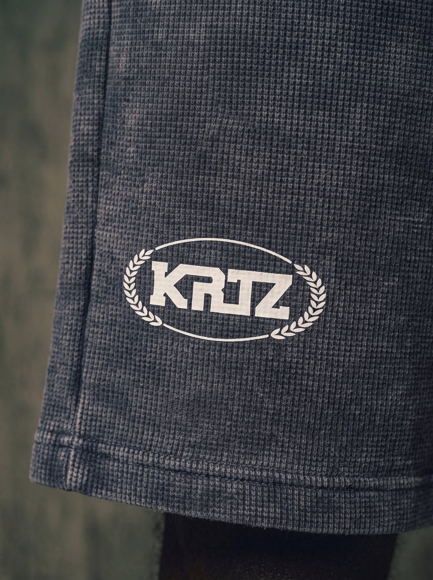 KORTEZ - Essential Waffle Knit Shorts / Blue