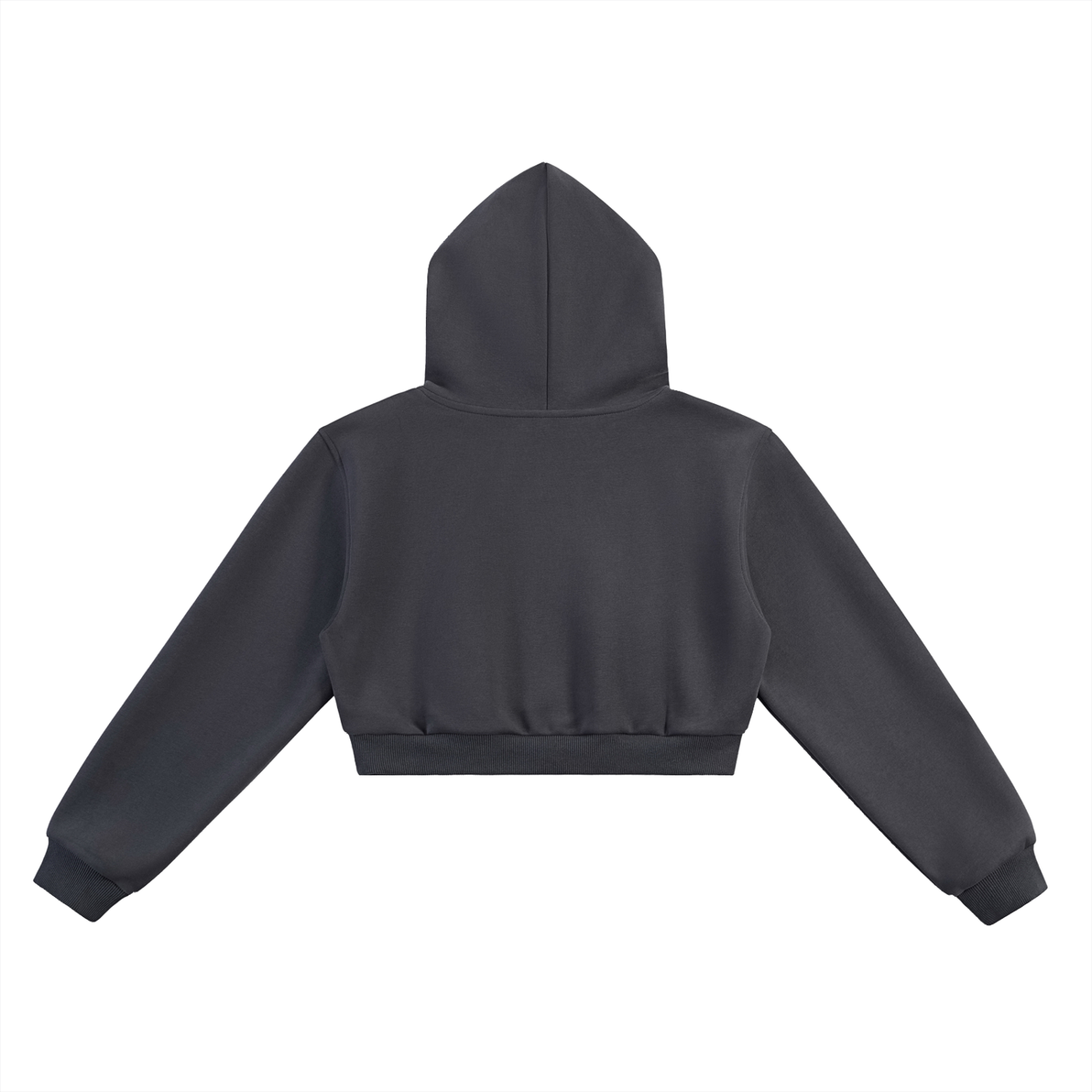 KORTEZ – Femme Essential Cropped Hoodie / Charcoal Gray