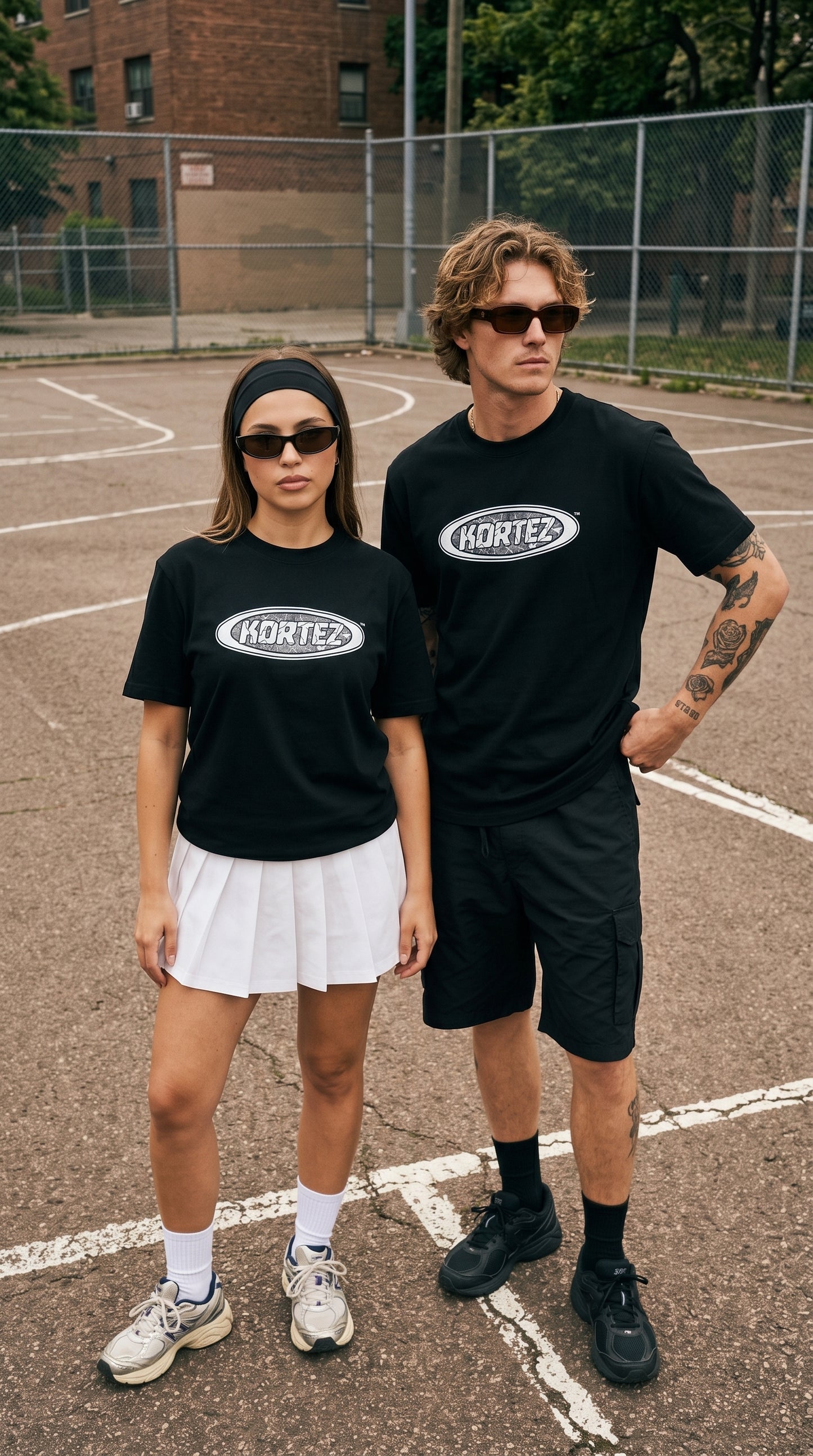 KORTEZ - Fractured Marble Heavyweight Tee / Black