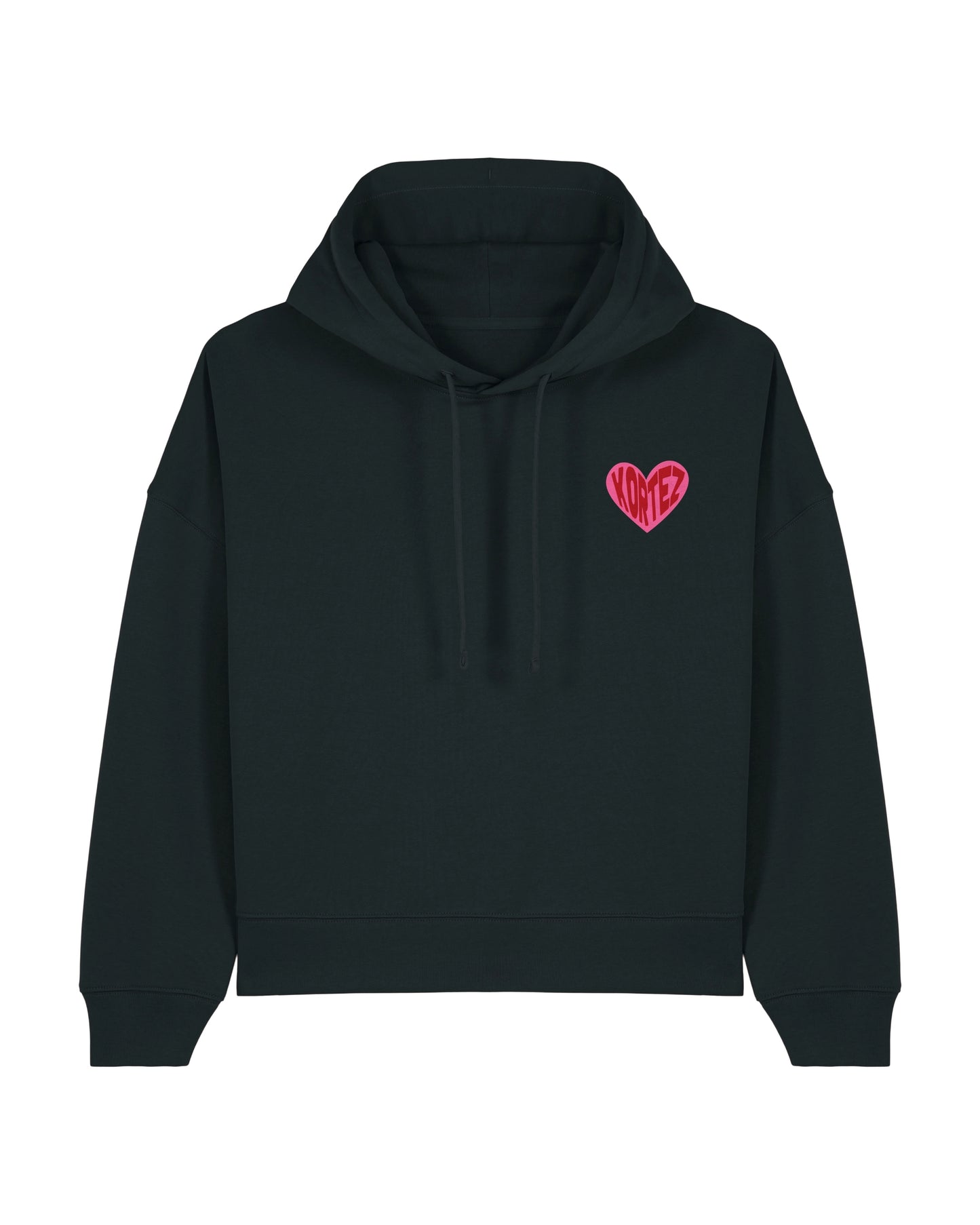 KORTEZ - HeartBeat Crop Hoodie (Black)