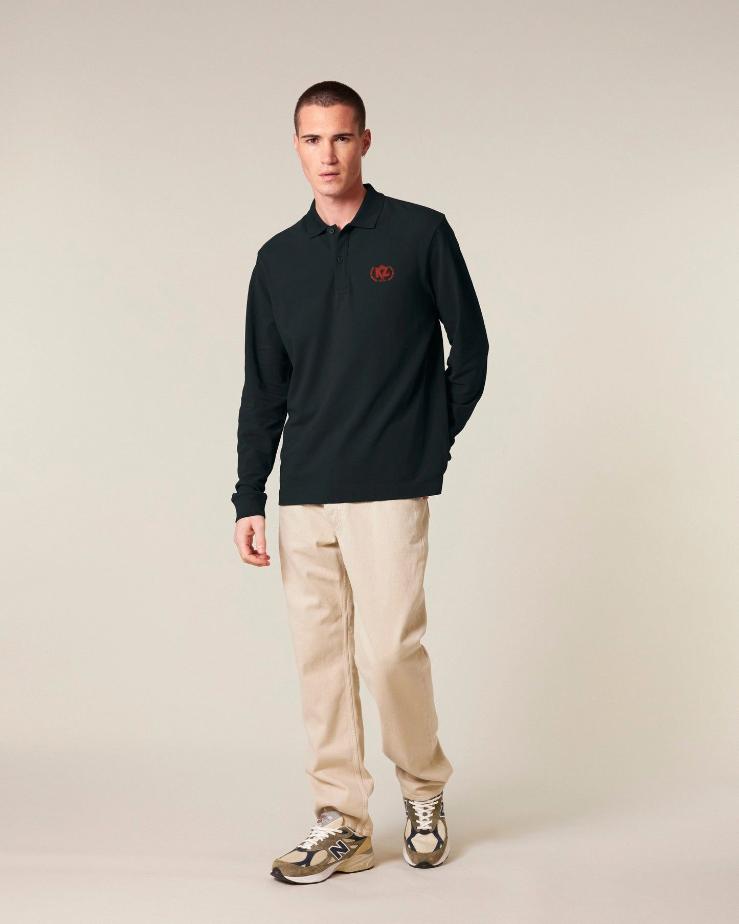 KORTEZ - Long Sleeve Polo (Black)