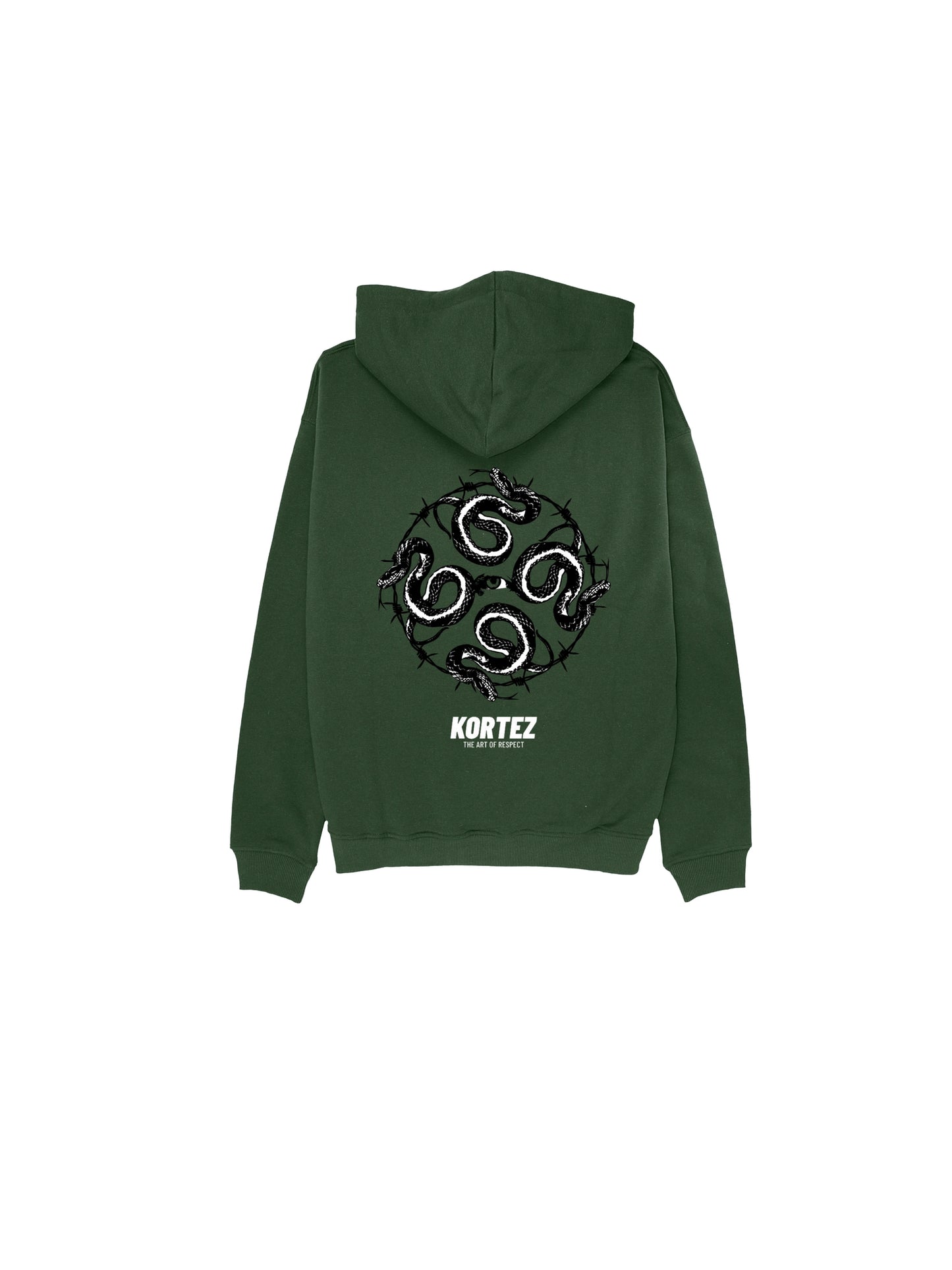 KORTEZ - Monogrammed Python Hoodie (Cypress Green)