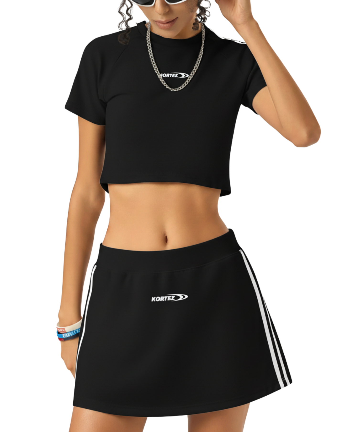 KORTEZ - Performance Crop Top / Black