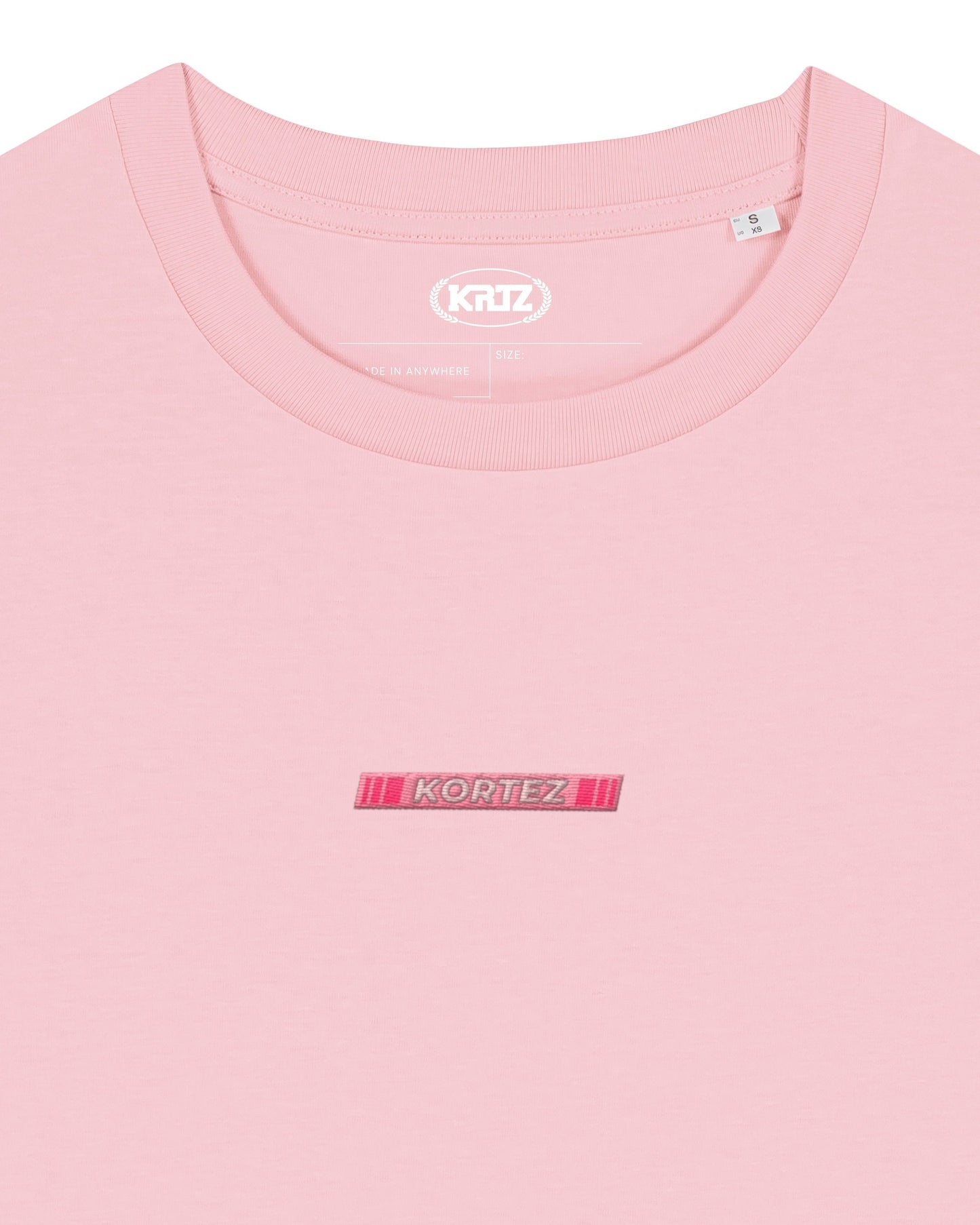 KORTEZ - Retro Logo Tee / Cotton Pink