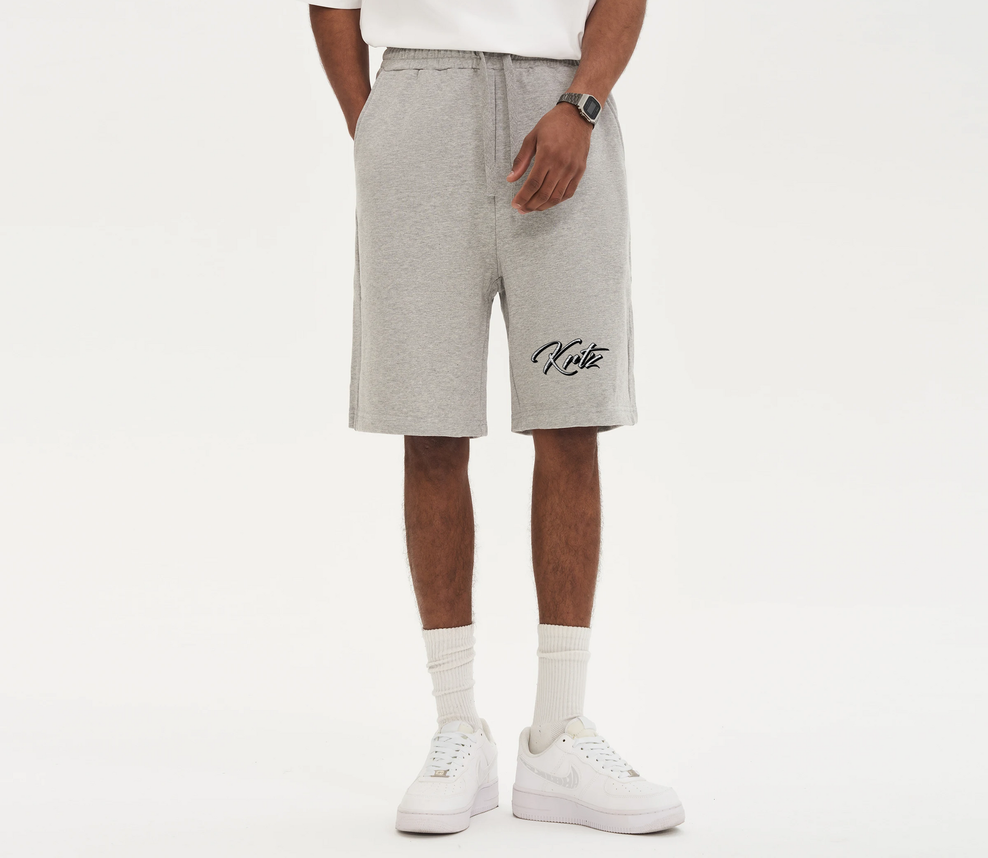 KORTEZ - Short Set (White/Heather-grey) | Official Kortez