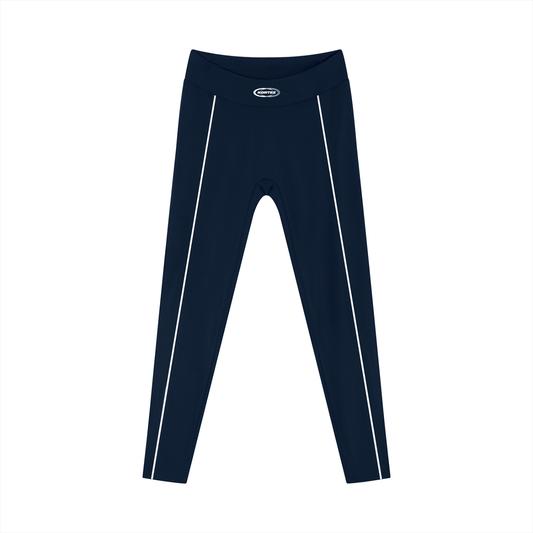 KORTEZ - High-Waist Tapered Performance Leggings / Navy Blue