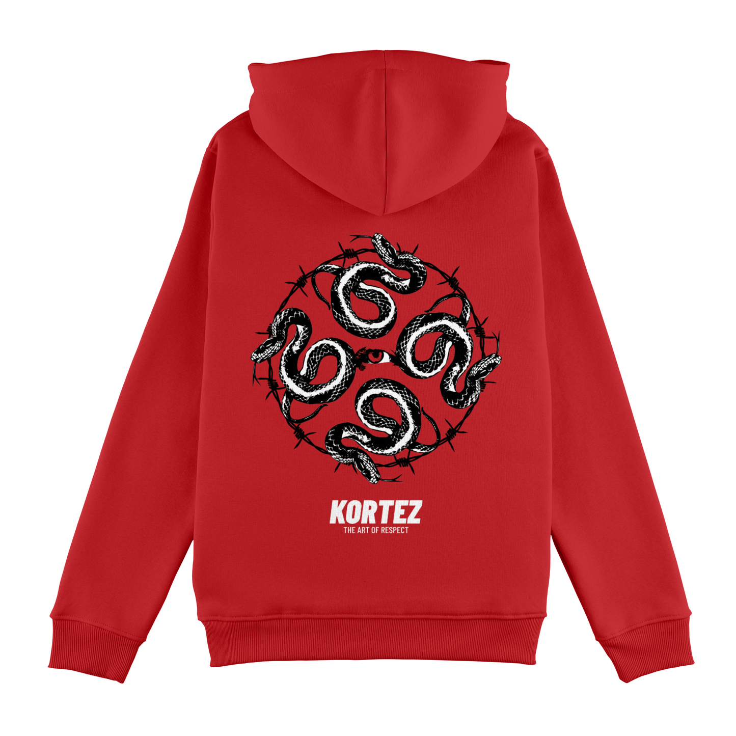 KORTEZ - Monogrammed Python Hoodie (Mars Red)