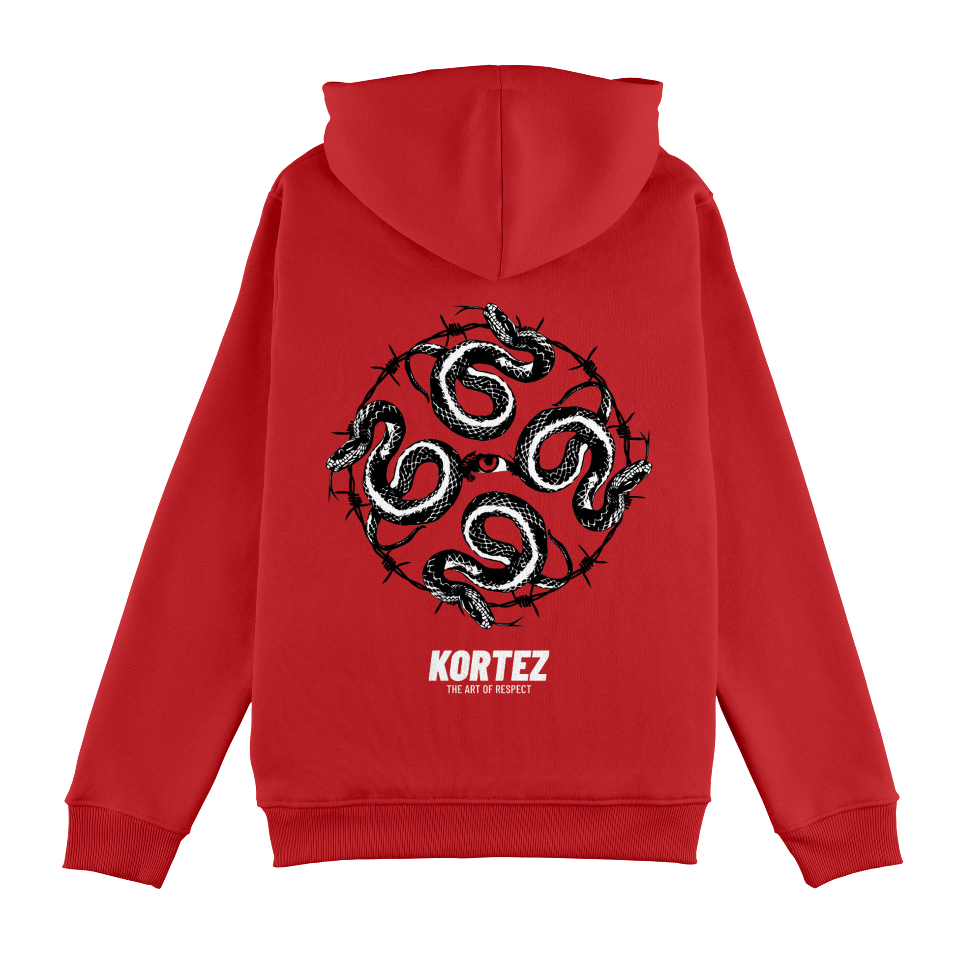 KORTEZ - Monogrammed Python Hoodie (Mars Red)