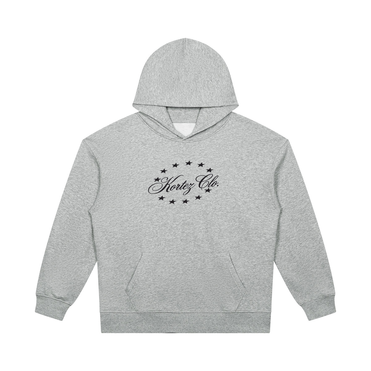 KORTEZ - Heavyweight Pullover Hoodie / Flower Gray