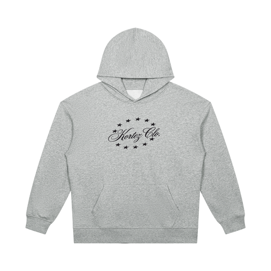KORTEZ - Heavyweight Pullover Hoodie / Flower Gray