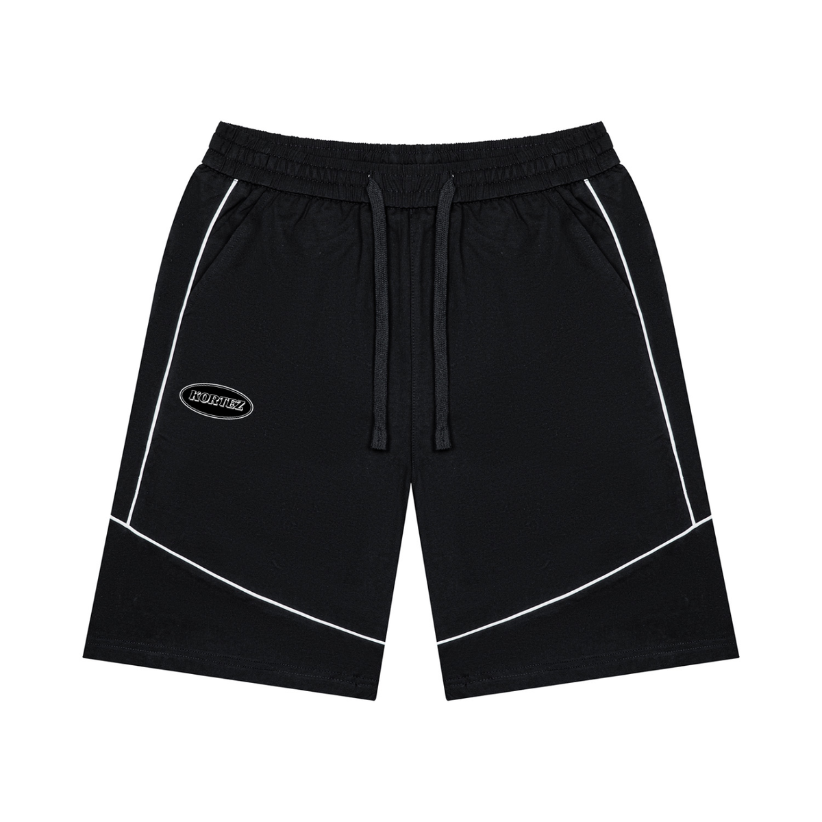 KORTEZ - Piping Color Block Shorts / Black