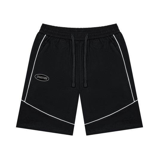 KORTEZ - Piping Color Block Shorts / Black