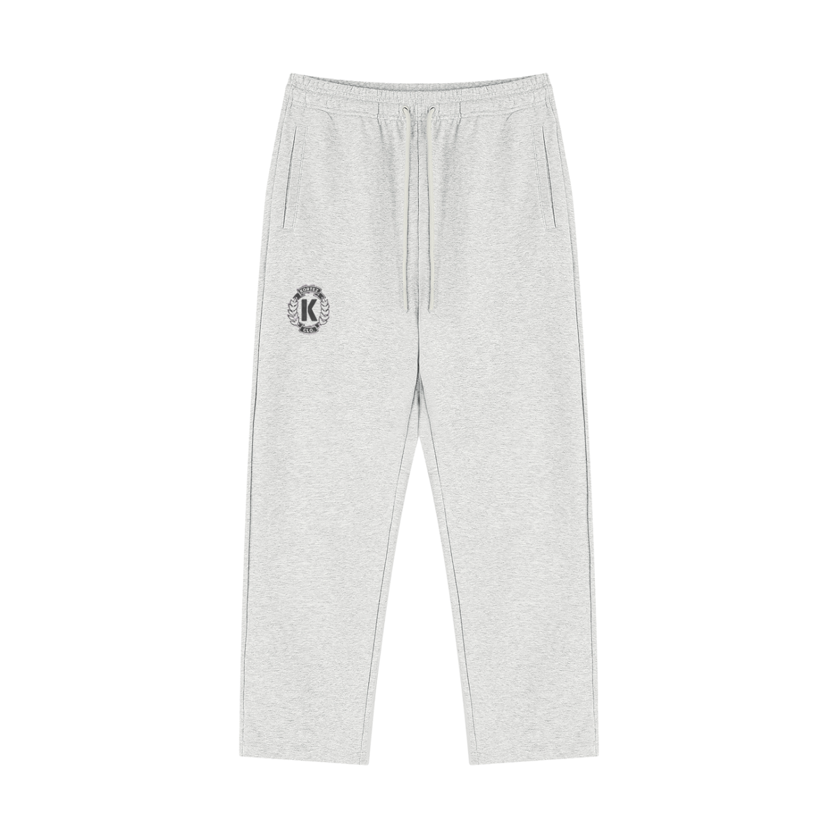 KORTEZ - Straight Leg Sweatpants / Flower Gray