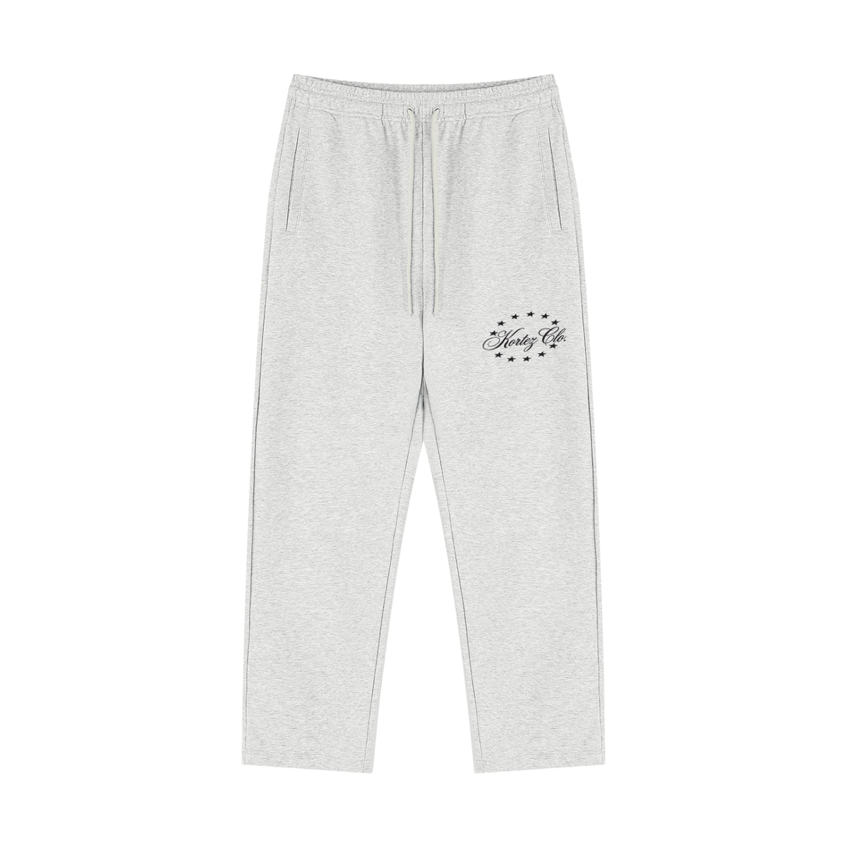 KORTEZ - Straight Leg Sweatpants / Flower Gray