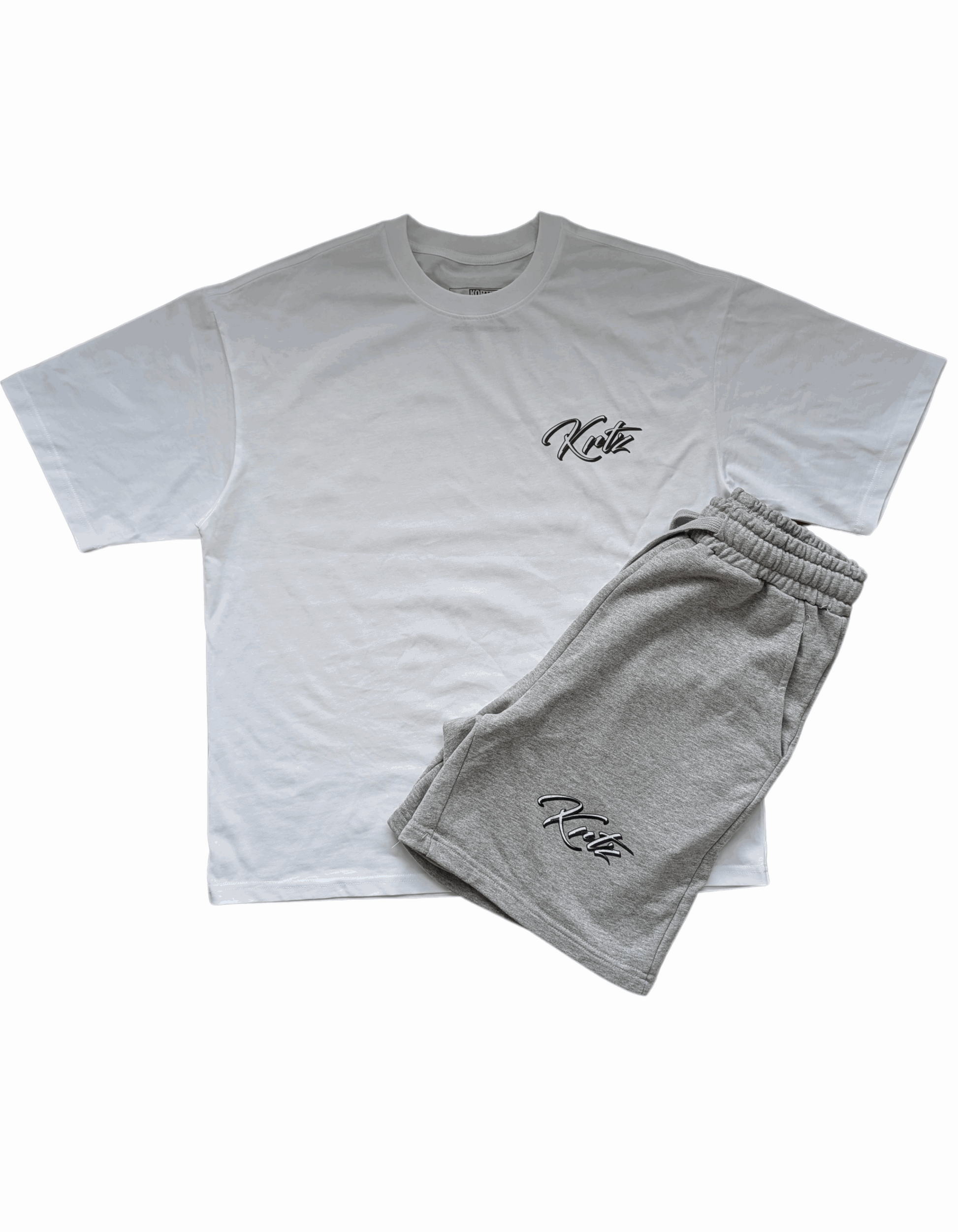 KORTEZ - Short Set (White/Heather-grey) | Official Kortez