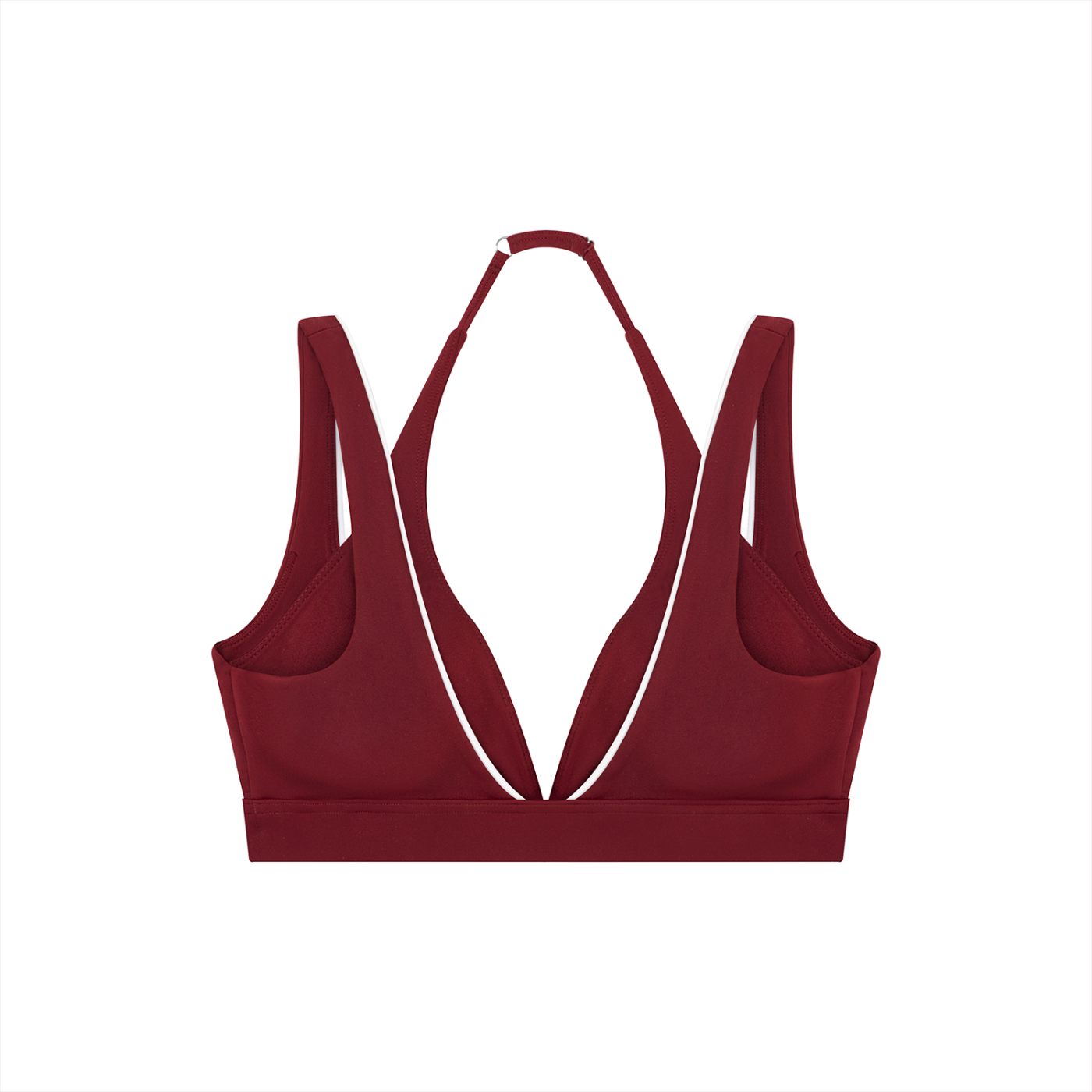 KORTEZ - Halter Neck Yoga Performance Sports Bra / Wine Red