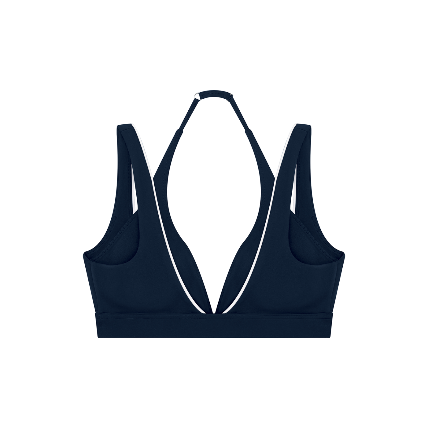KORTEZ - Halter Neck Yoga Performance Sports Bra / Navy Blue