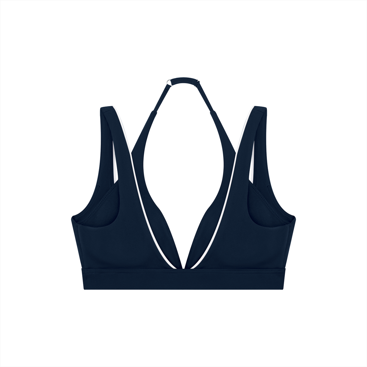 KORTEZ - Halter Neck Yoga Performance Sports Bra / Navy Blue