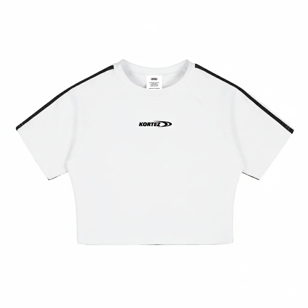 KORTEZ - Performance Crop Top / White