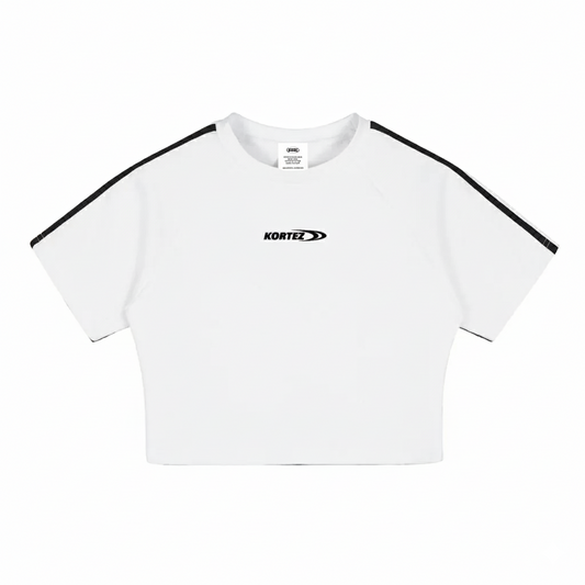 KORTEZ - Performance Crop Top / White