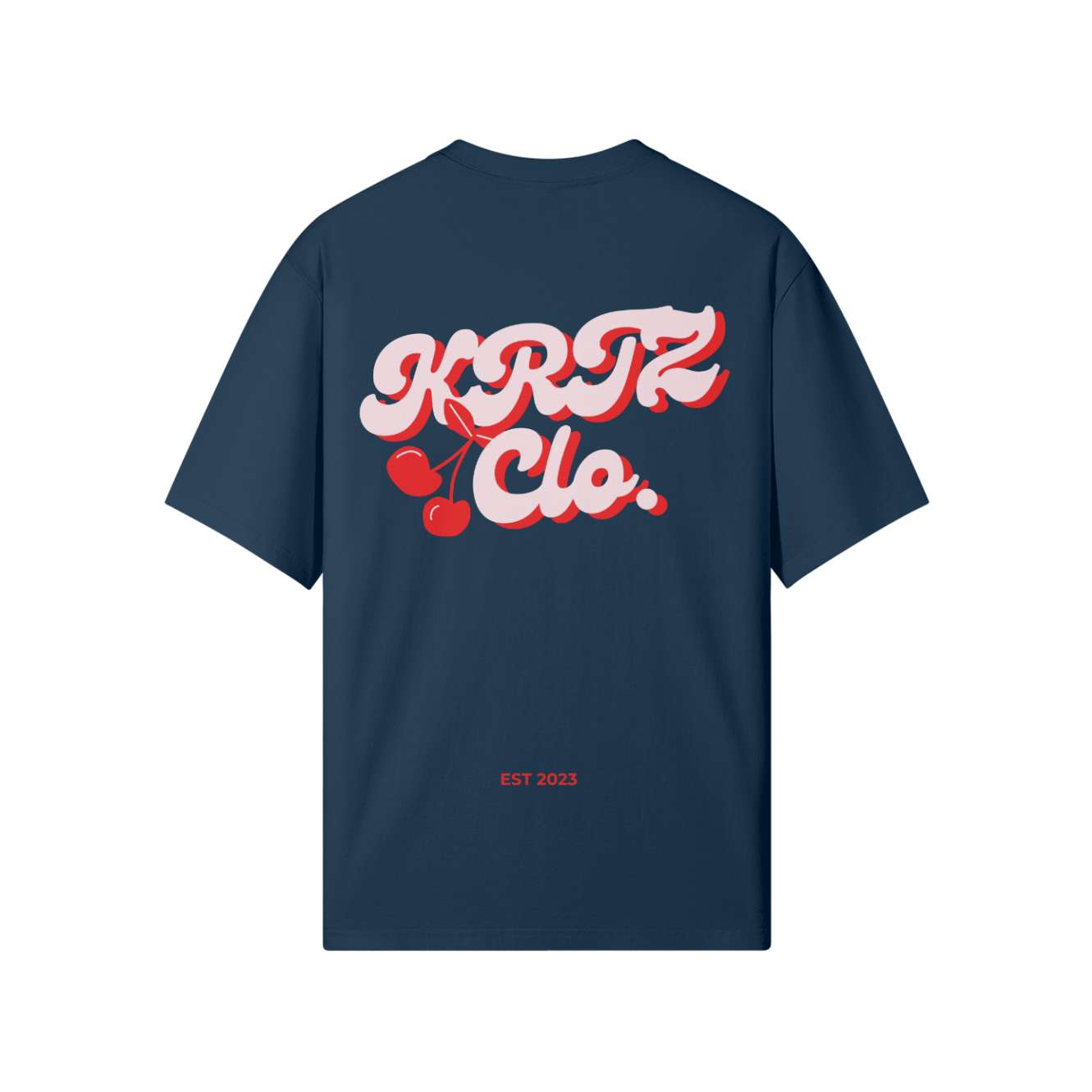 KORTEZ - CHERRY GRAPHIC TEE / INDIGO BLUE