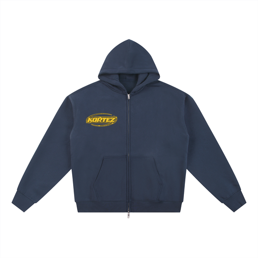 KORTEZ - Camo Essential Fleece Zip / Navy Blue