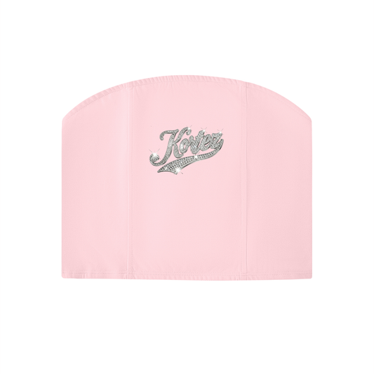 KORTEZ - Cropped Tube Top / Pink
