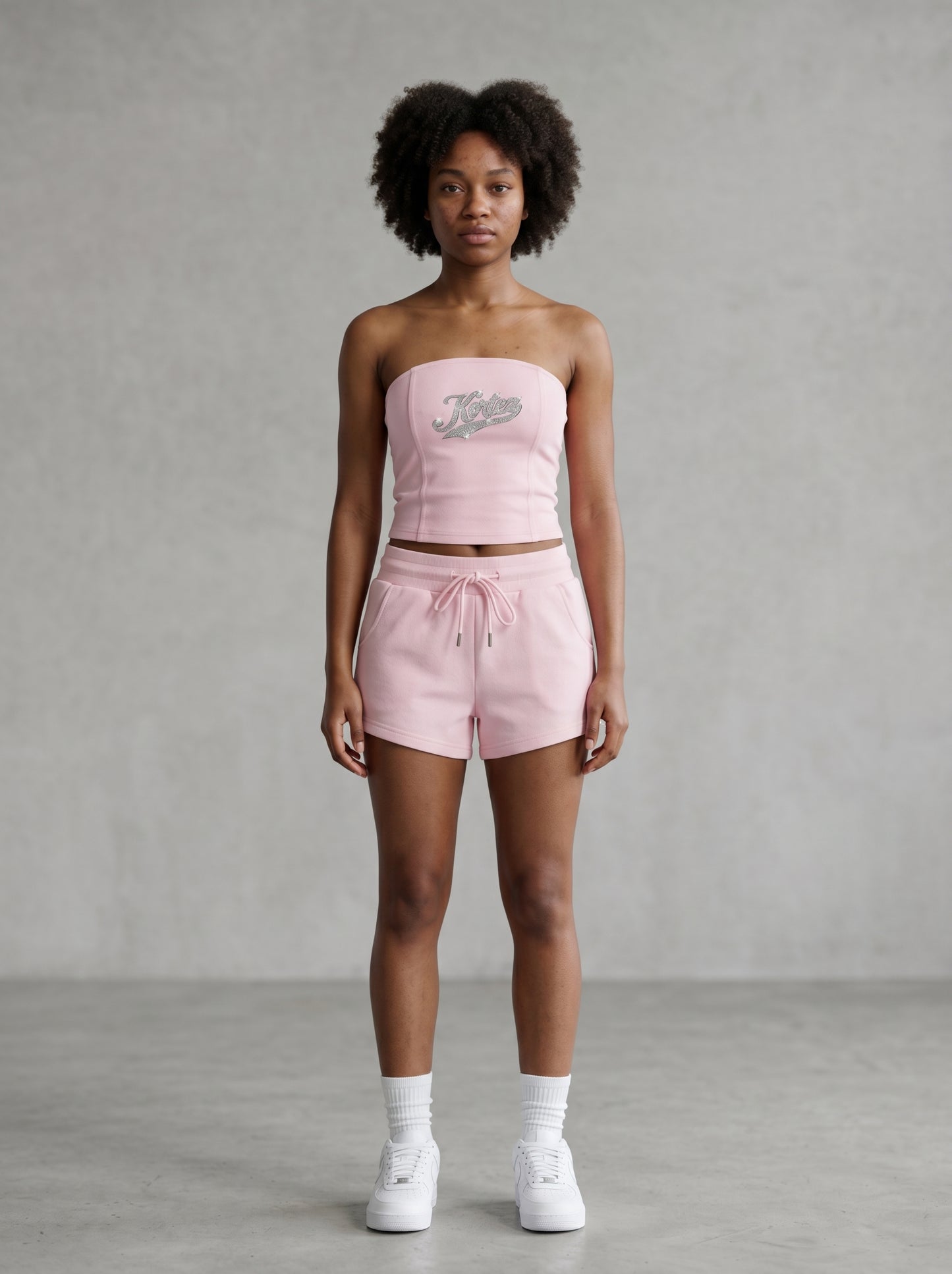 KORTEZ - Cropped Tube Top / Pink