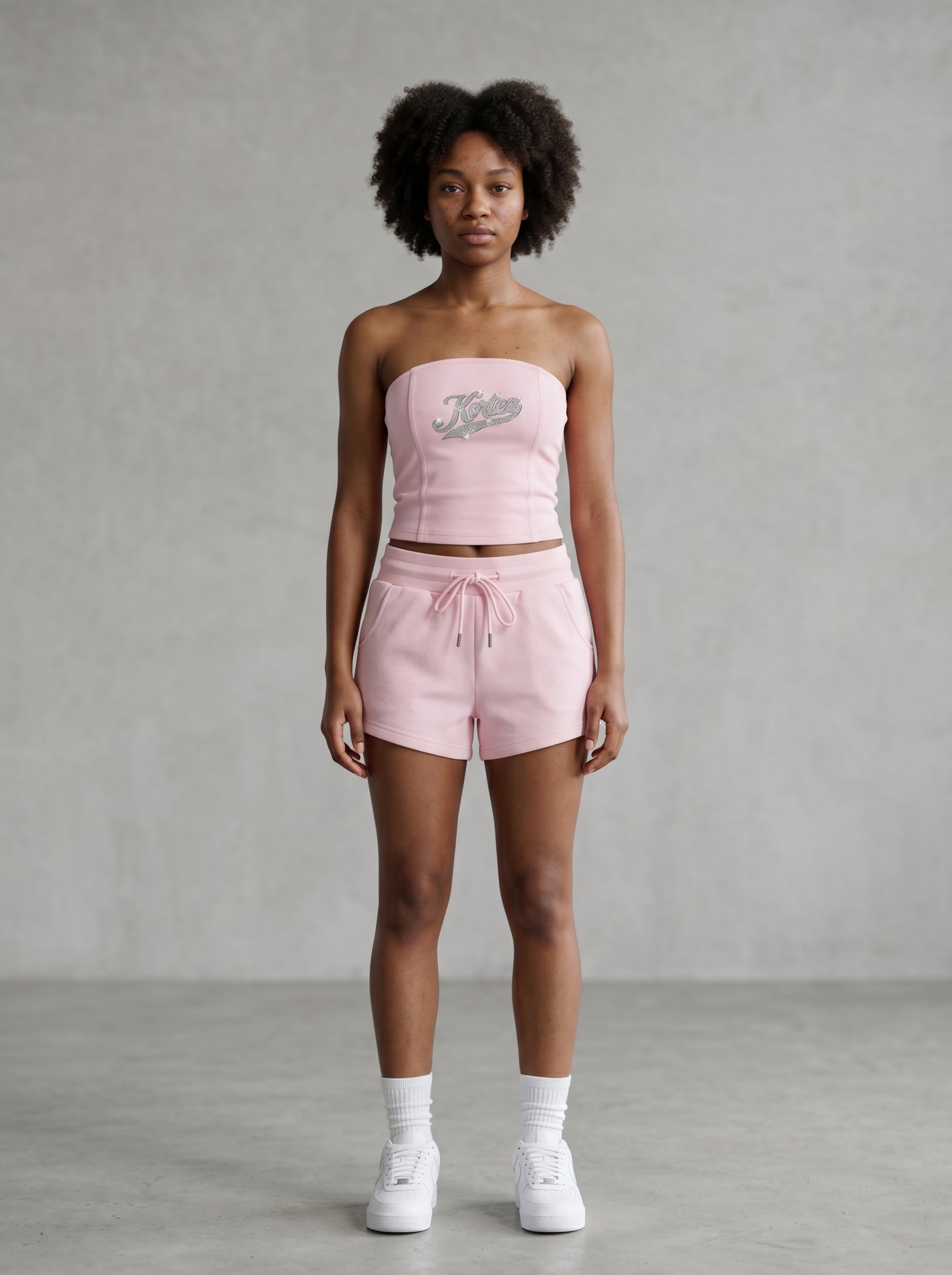 KORTEZ - Cropped Tube Top / Pink