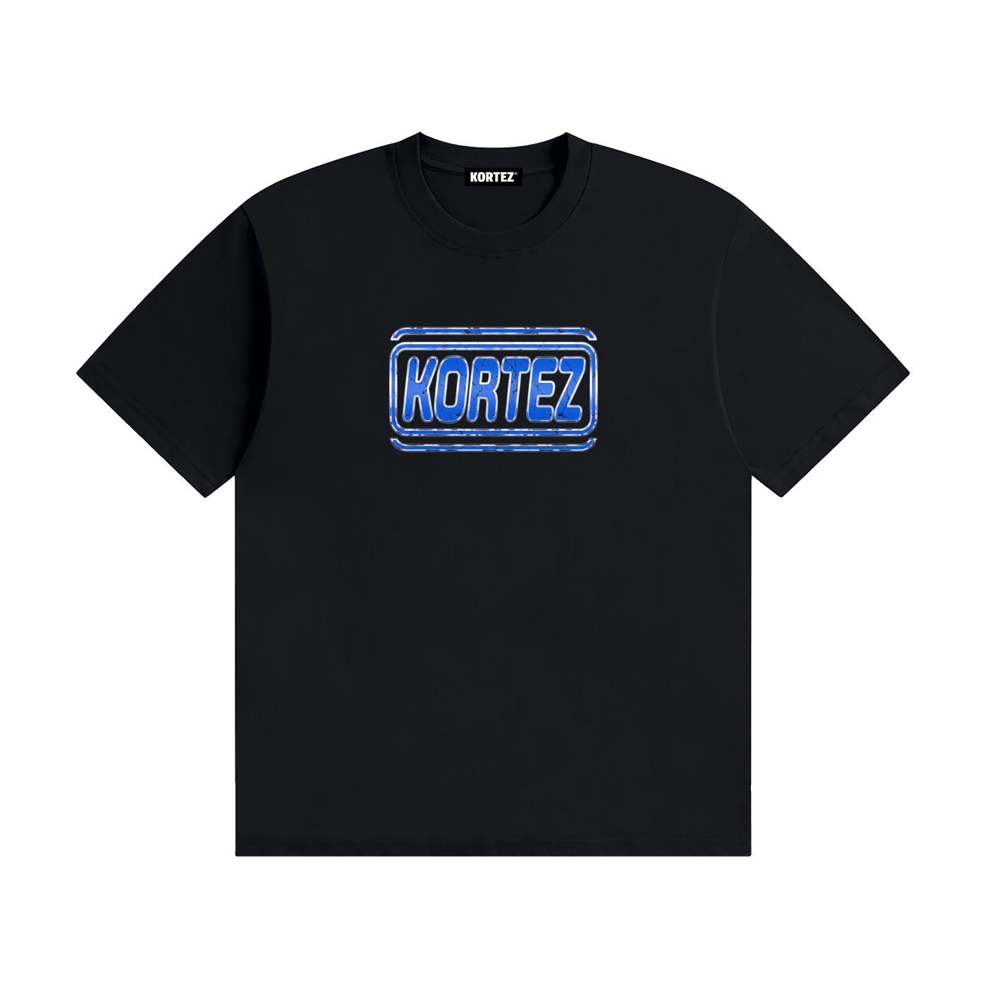 KORTEZ - Distressed Stamp Heavyweight Tee / Black