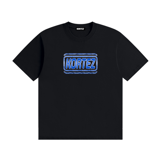 KORTEZ - Distressed Stamp Heavyweight Tee / Black