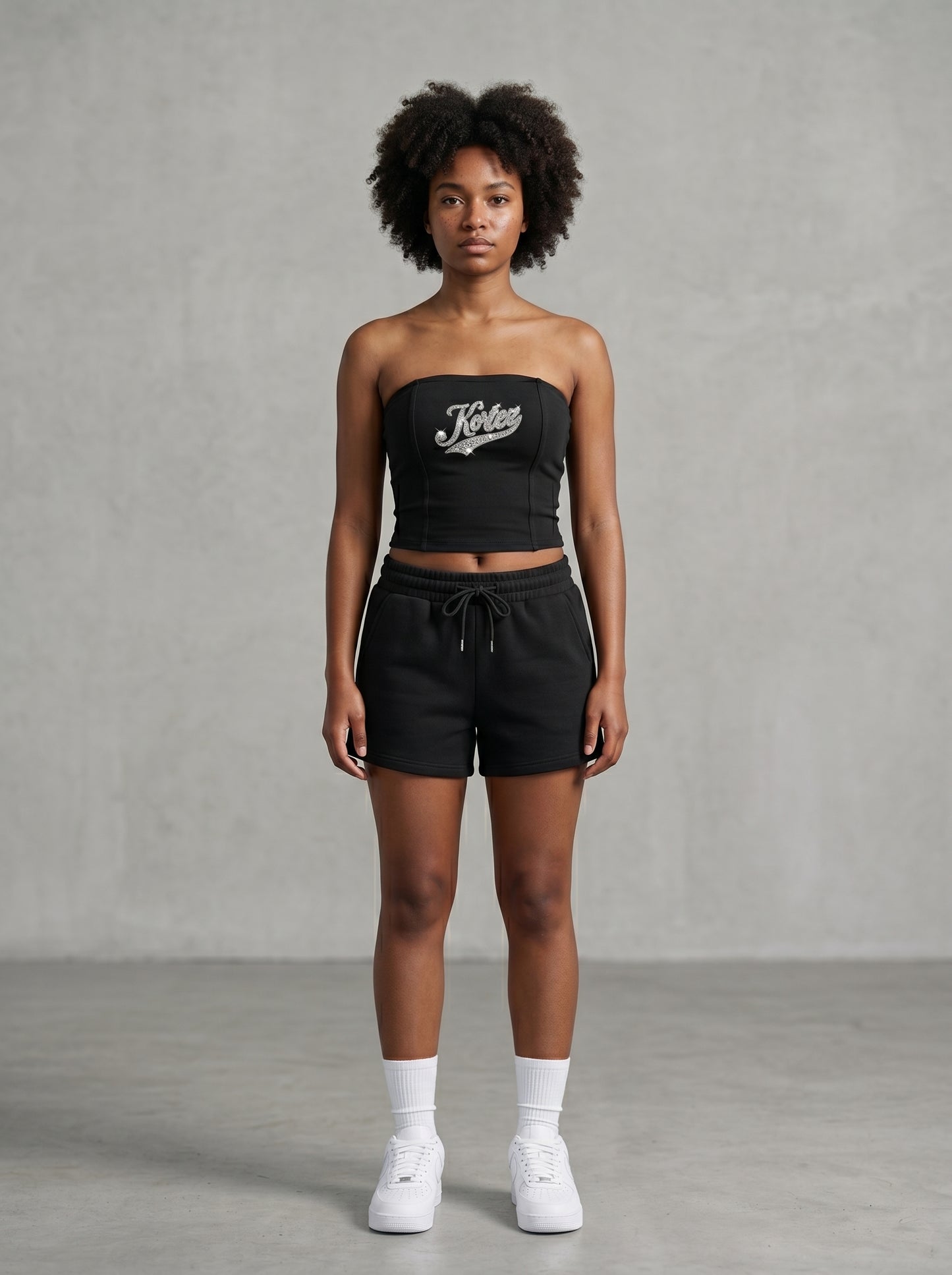 KORTEZ - Cropped Tube Top / Black