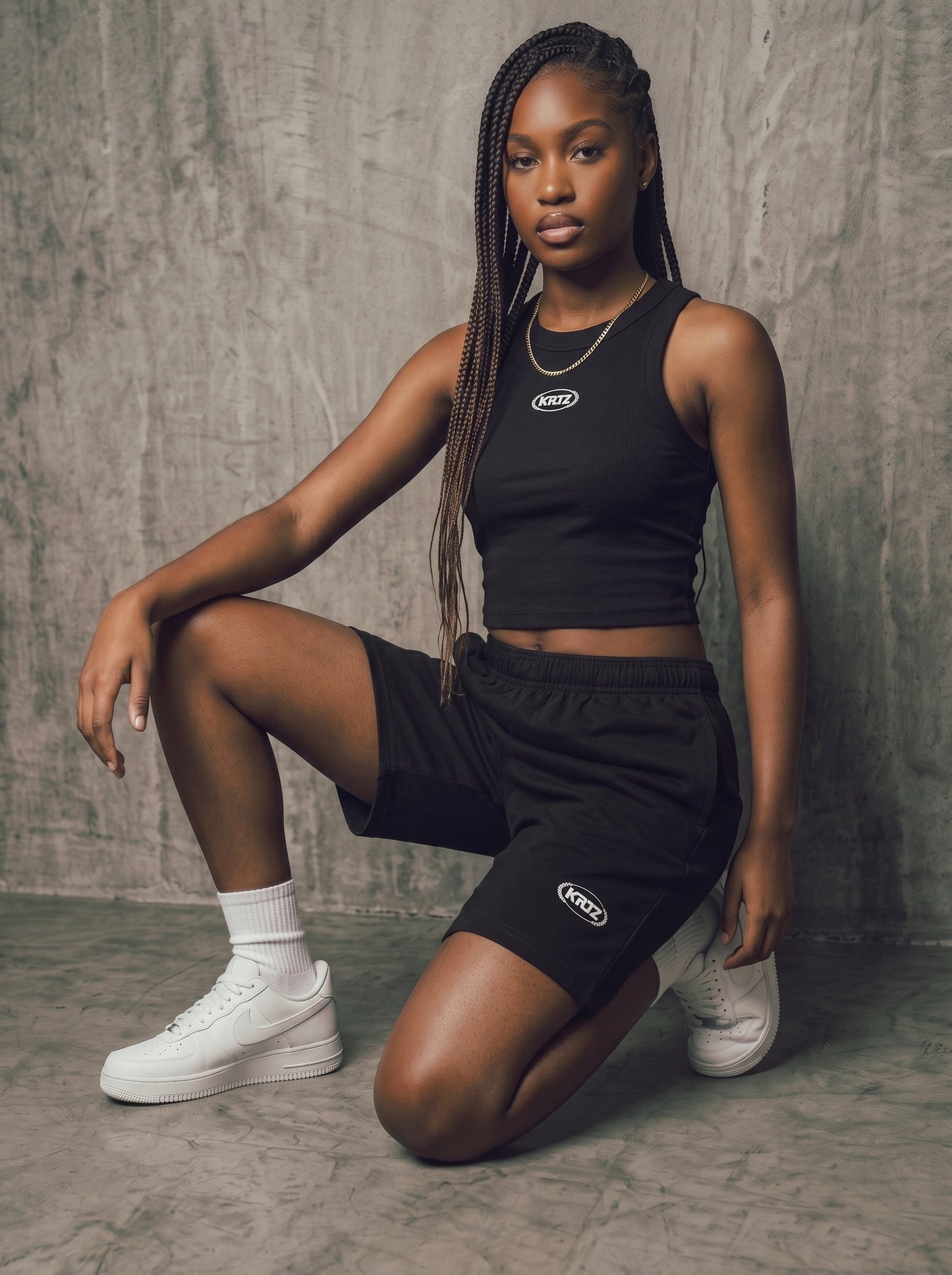 KORTEZ - Essential Crop Tanks / Black