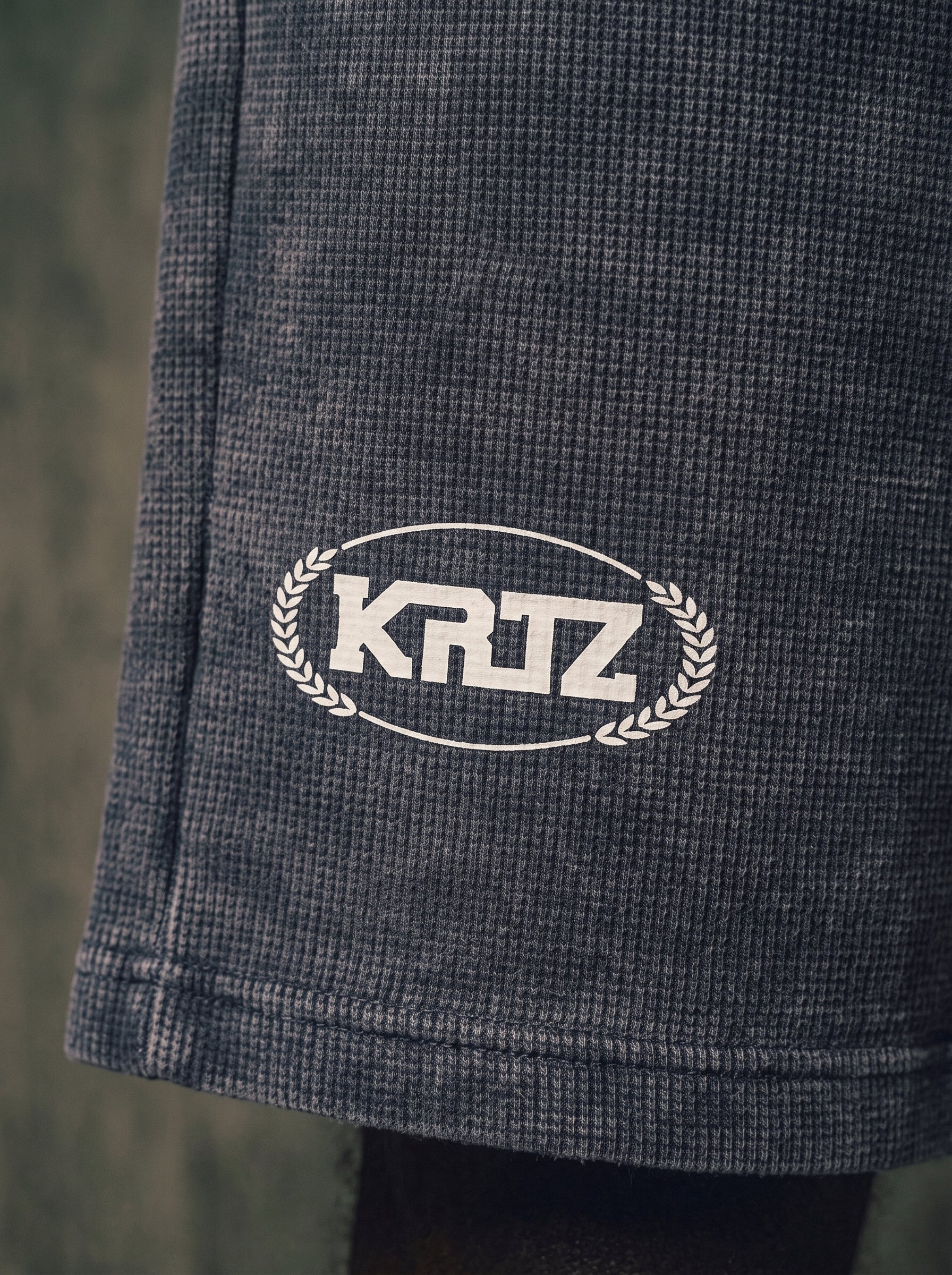 KORTEZ - Essential Waffle Knit Shorts / Blue