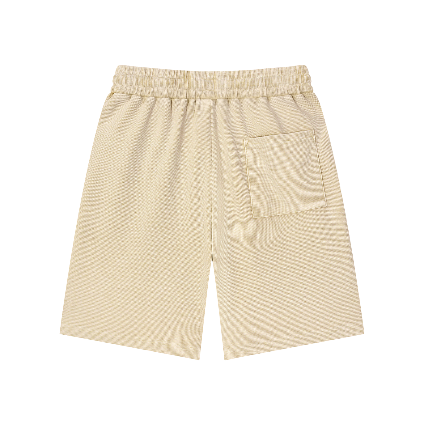 KORTEZ - Essential Waffle Knit Shorts / Light Apricot