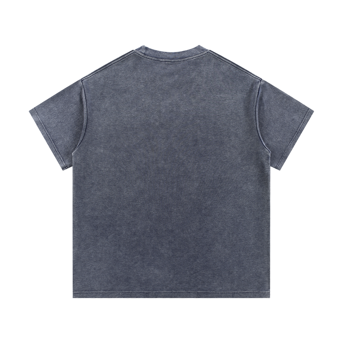 KORTEZ - Essential Waffle Knit Tee / Blue