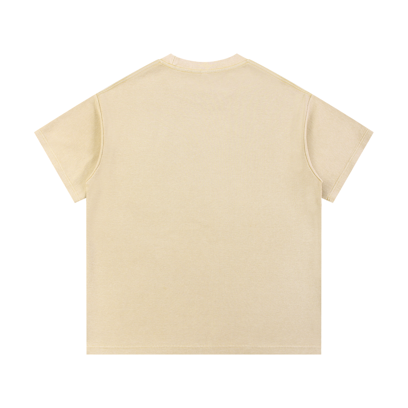 KORTEZ - Essential Waffle Knit Tee / Light Apricot