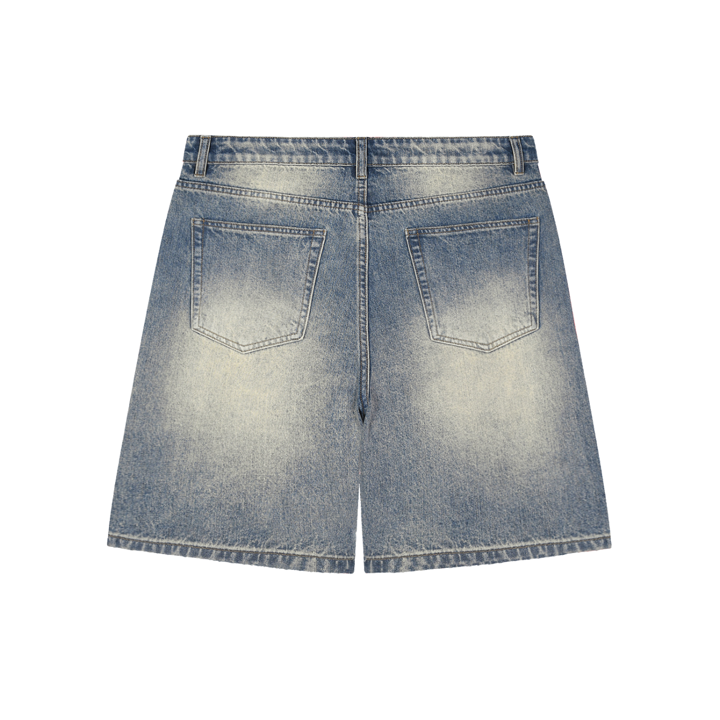 KORTEZ - Faded Distressed Baggy Shorts / Blue
