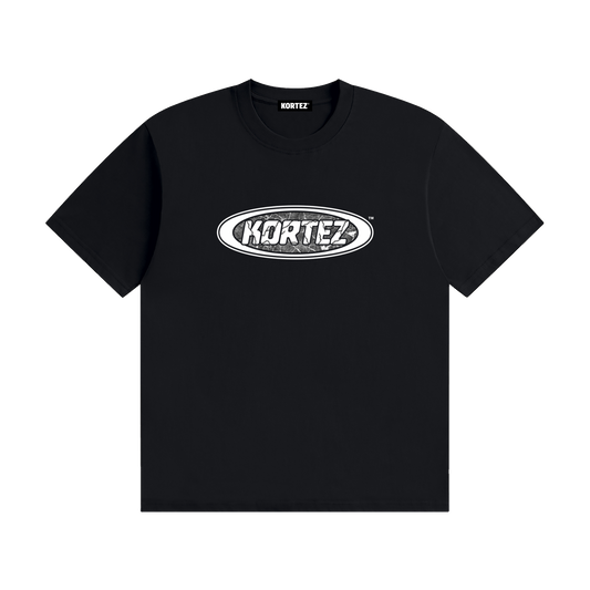 KORTEZ - Fractured Marble Heavyweight Tee / Black