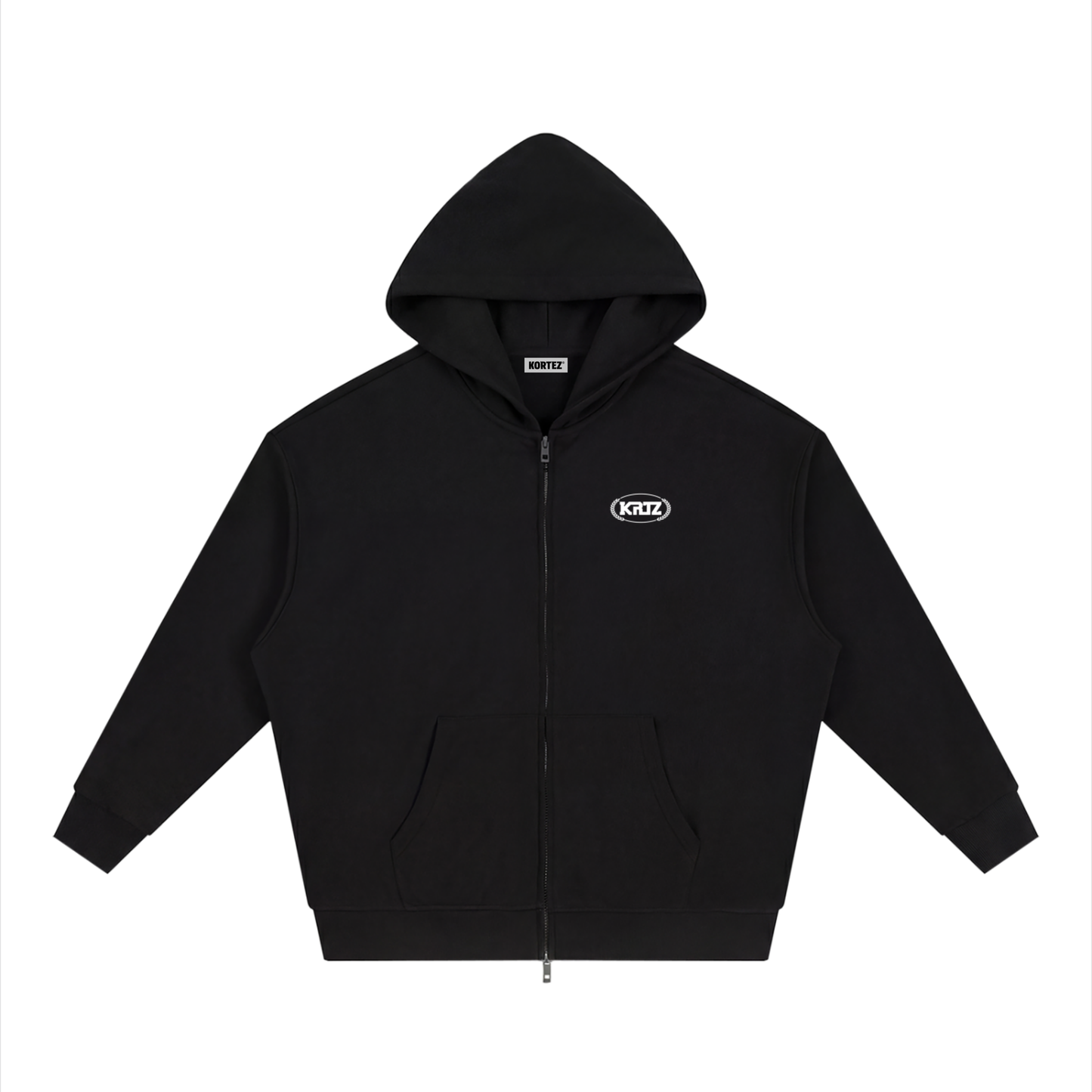 KORTEZ - Full Zip Hoodie / Black
