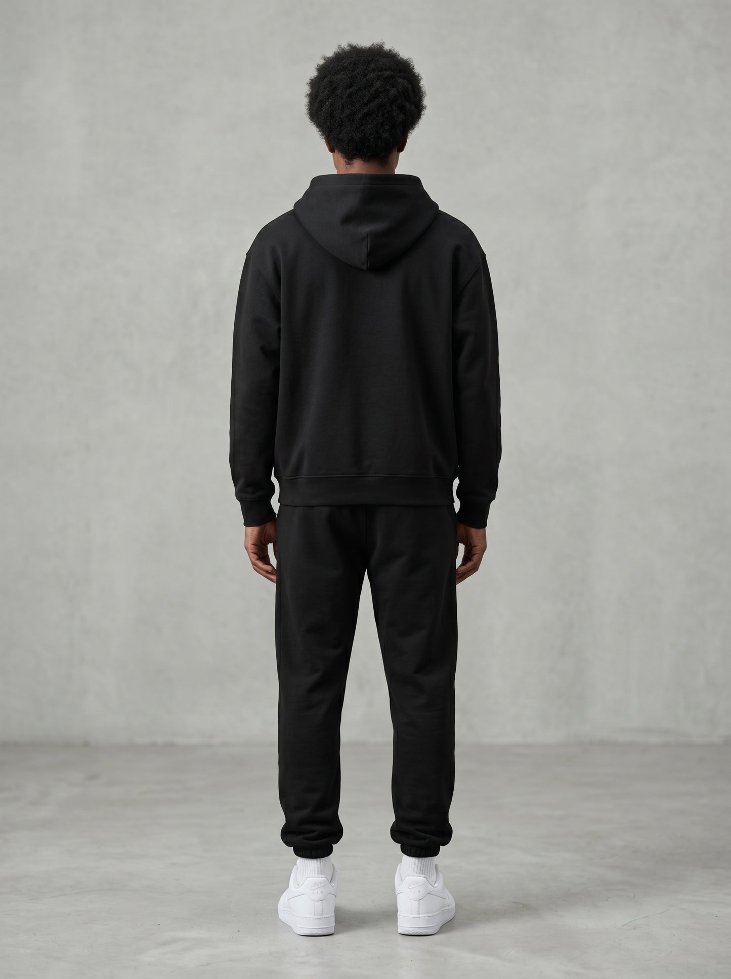 KORTEZ - Full Zip Hoodie / Black