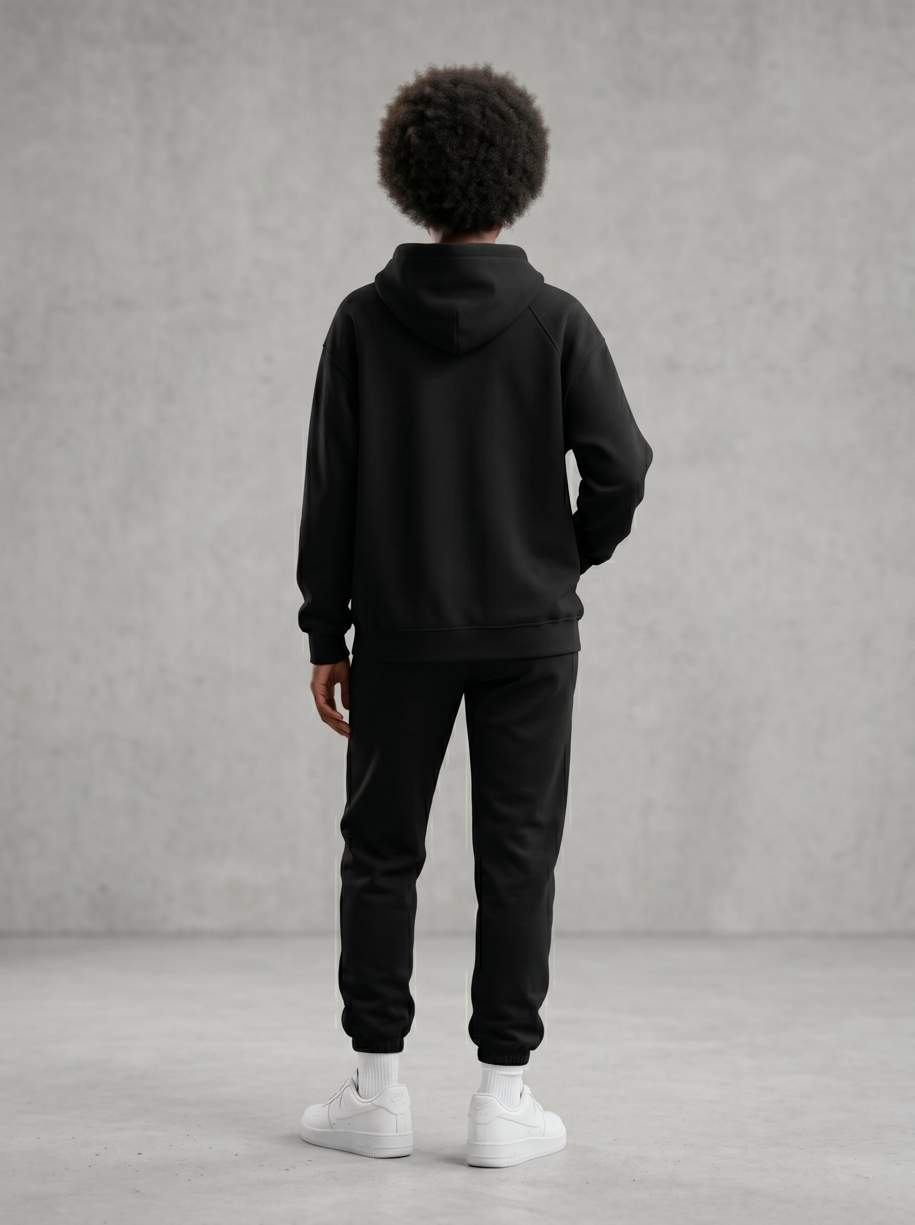 KORTEZ - Full Zip Hoodie / Black