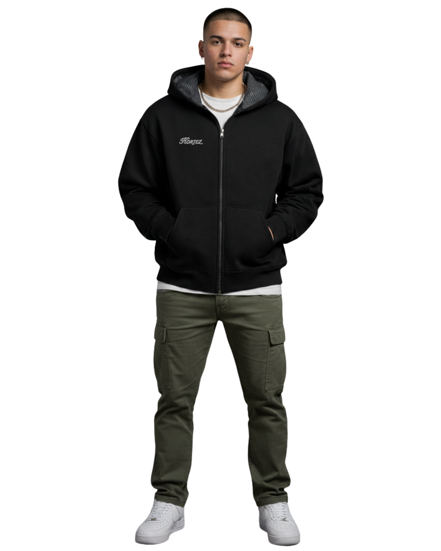 KORTEZ – Heritage Zip Hoodie / Black
