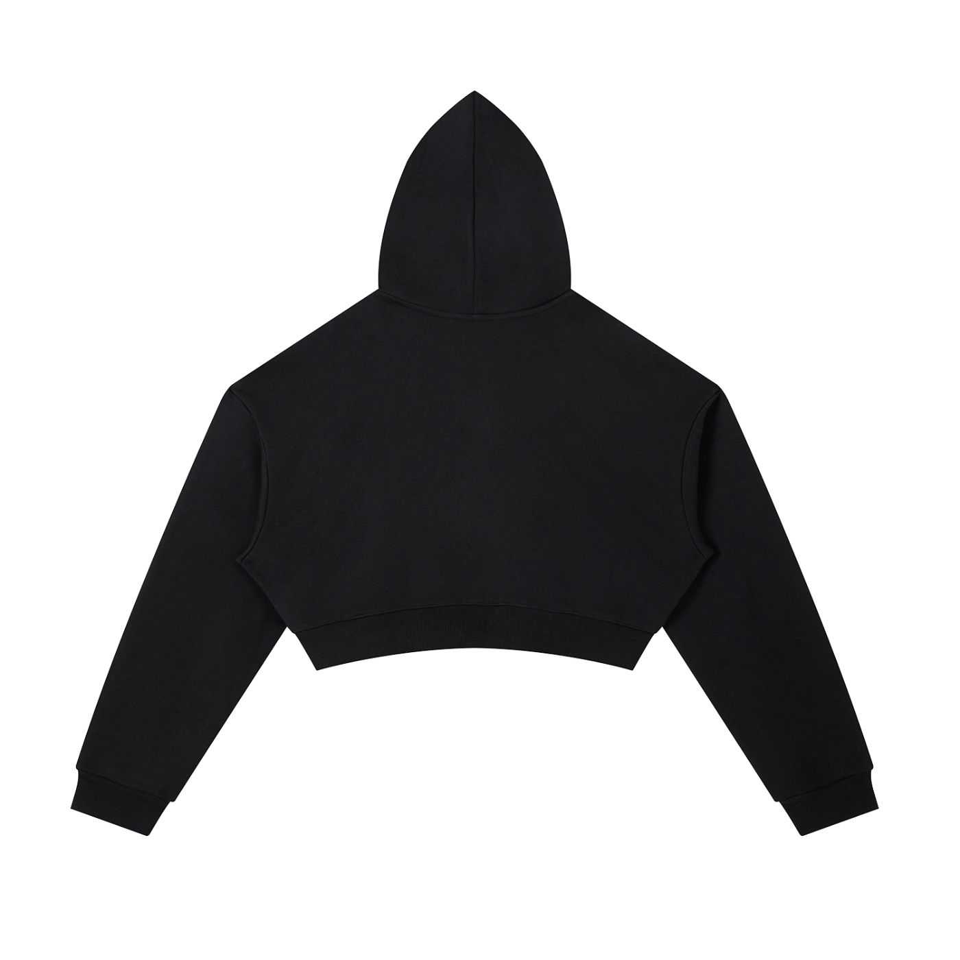 KORTEZ – Icon Crop Zip Hoodie / Black