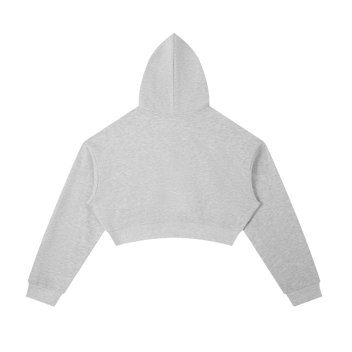 KORTEZ – Icon Crop Zip Hoodie / Flower Gray