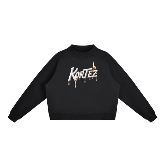 KORTEZ – Melting Logo Fleece Sweatshirt