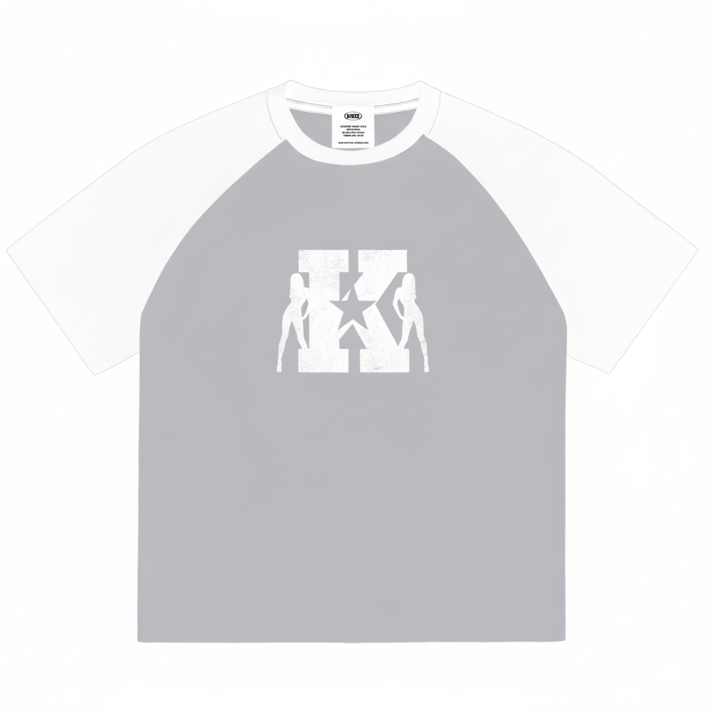 KORTEZ - Models Oversized Tee / Gray & White
