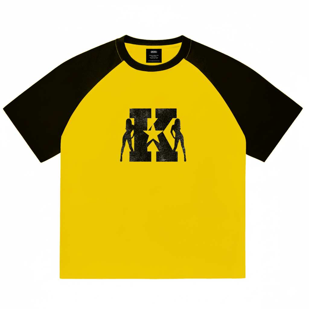 KORTEZ - Models Oversized Tee / Yellow & Black