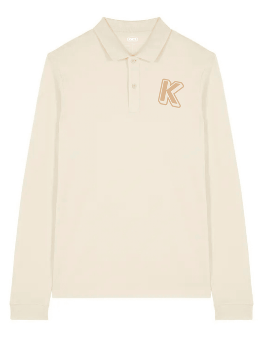 KORTEZ - Monogram Longsleeve Polo / Beige