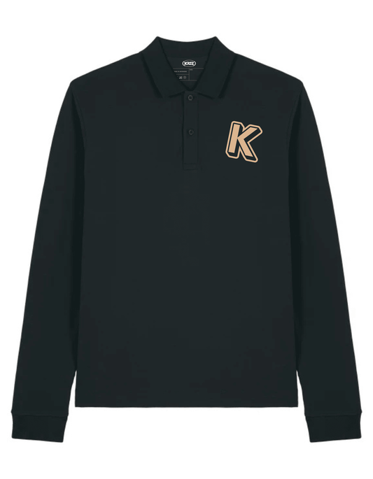 KORTEZ - Monogram Longsleeve Polo / Black